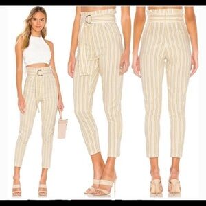 Tularosa Greyson Pant Ivy Yellow‎ Striped Sz M
